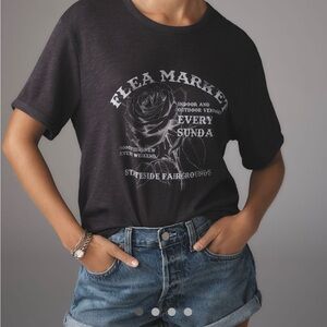 Anthropologie Pilcro Black Graphic Tee